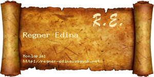 Regner Edina névjegykártya